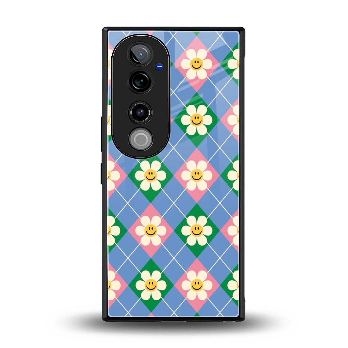 Joy Petals back phone cover | glass case for vivo v40 pro