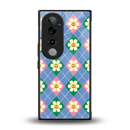 Joy Petals back phone cover | glass case for vivo v40 pro