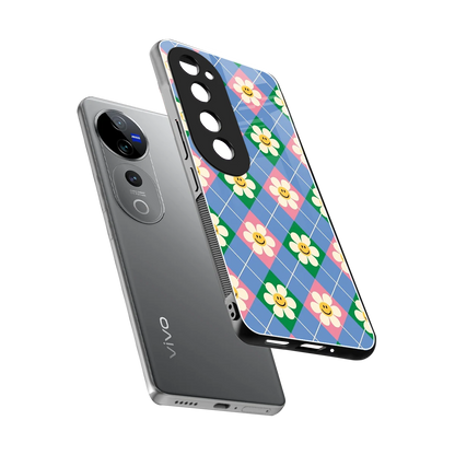 Joy Petals sleek vivo v40 pro cover with tempered glass back and TPU edges