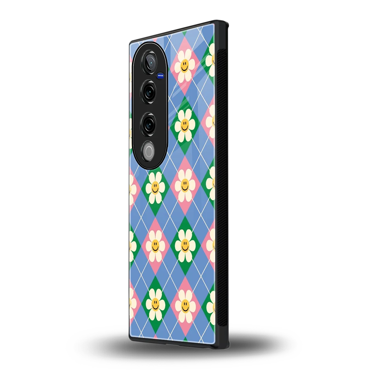 Joy Petals vivo v40 pro mobile cover | shockproof glass phone case