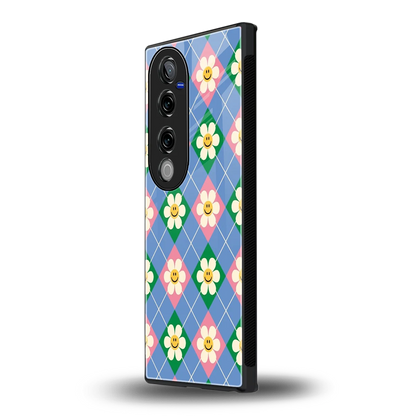 Joy Petals vivo v40 pro mobile cover | shockproof glass phone case