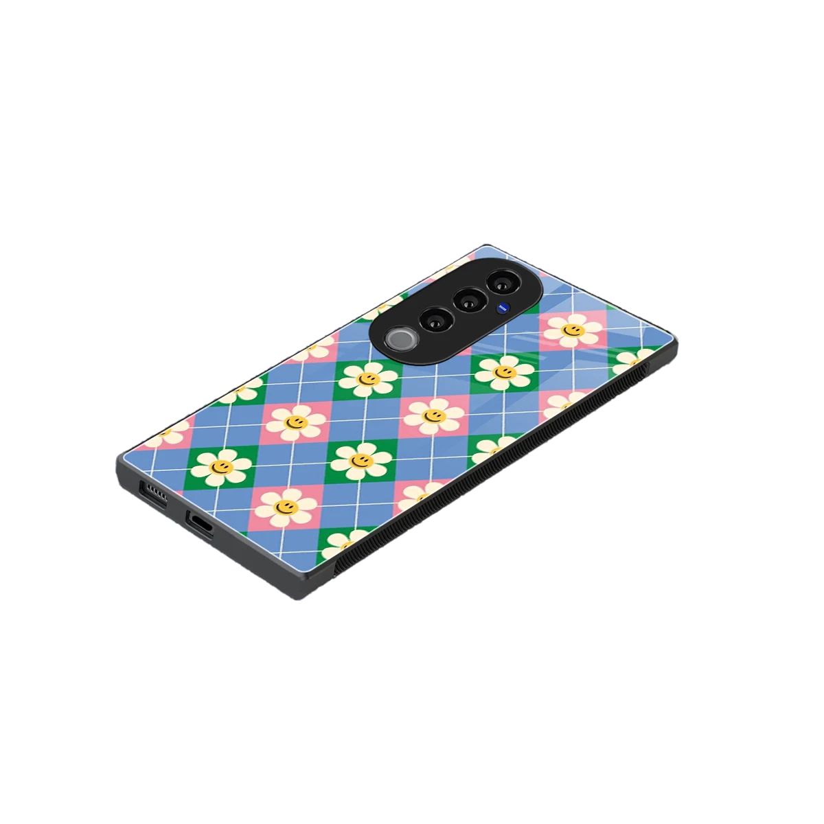 Joy Petals stylish phone case for vivo v40 pro | glossy glass and slim fit