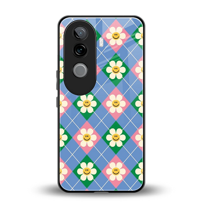 Joy Petals back phone cover | glass case for vivo v40e