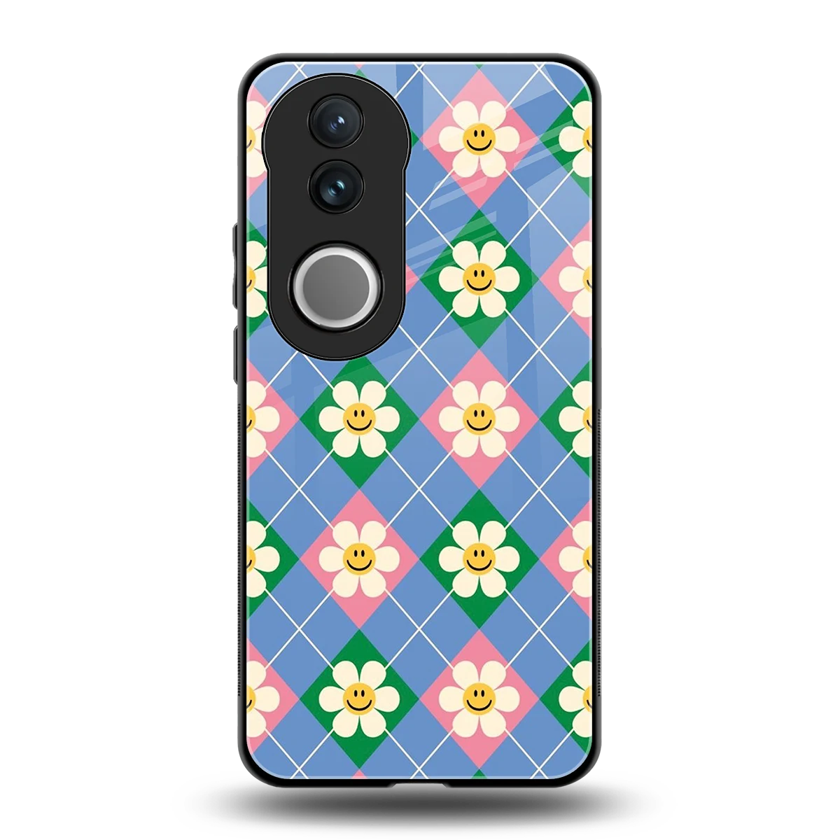 Joy Petals back phone cover | glass case for vivo v50