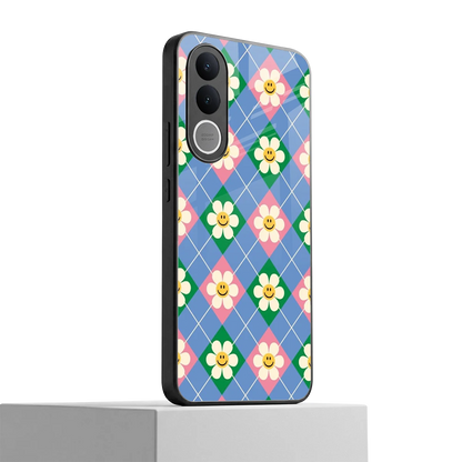 Joy Petals vivo v70 fe mobile cover | shockproof glass phone case