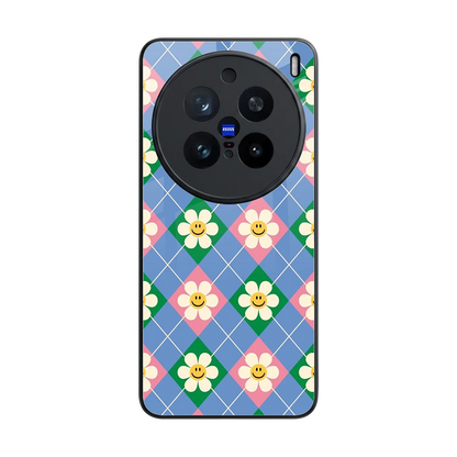 Joy Petals back phone cover | glass case for vivo x200 pro