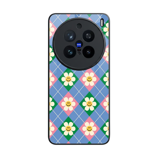 Joy Petals back phone cover | glass case for vivo x200 pro