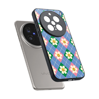 Joy Petals sleek vivo x200 pro cover with tempered glass back and TPU edges