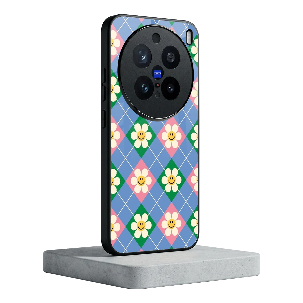 Joy Petals vivo x200 pro mobile cover | shockproof glass phone case