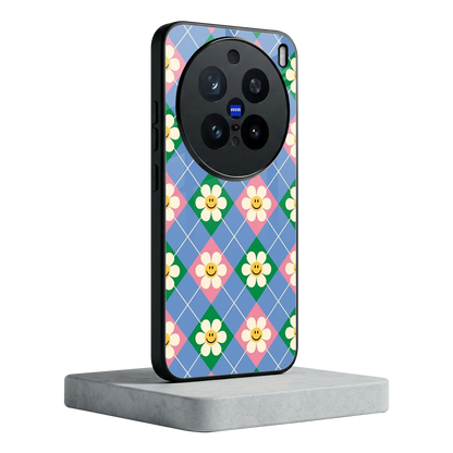 Joy Petals vivo x200 pro mobile cover | shockproof glass phone case