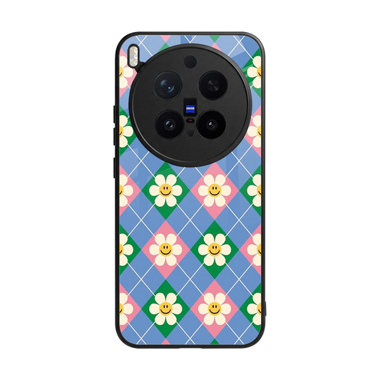 Joy Petals back phone cover | glass case for vivo x300 pro