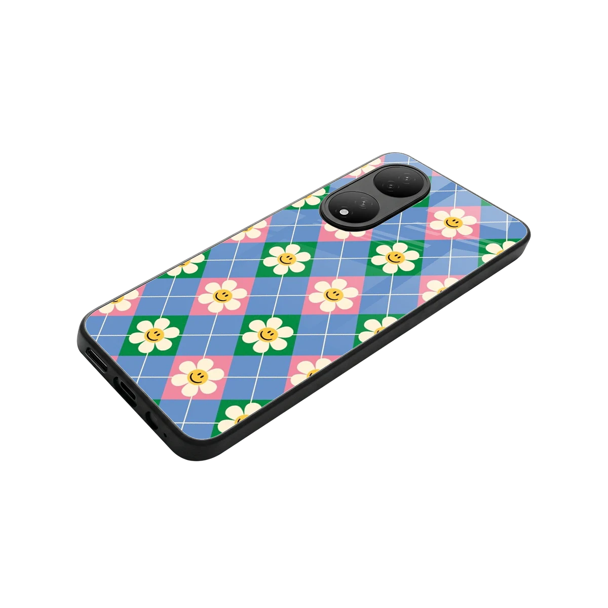 Joy Petals stylish phone case for Vivo-y100 | glossy glass and slim fit