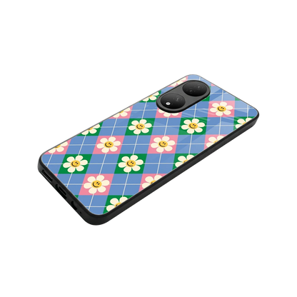 Joy Petals stylish phone case for Vivo-y100 | glossy glass and slim fit