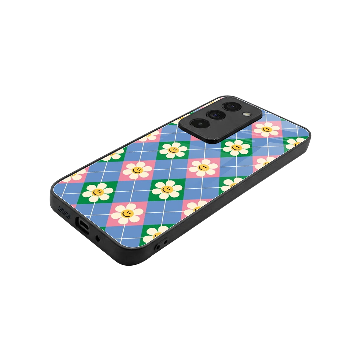 Joy Petals stylish phone case for redmi 15 5g | glossy glass and slim fit