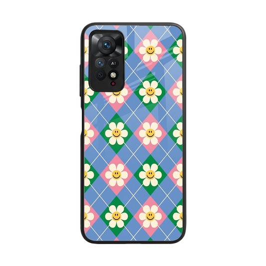 Joy Petals back phone cover | glass case for redmi note 11 pro