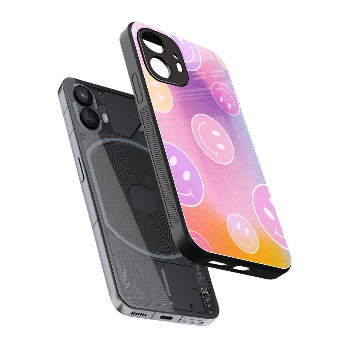 Joyride sleek nothing phone 2 cover with tempered glass back and TPU edges