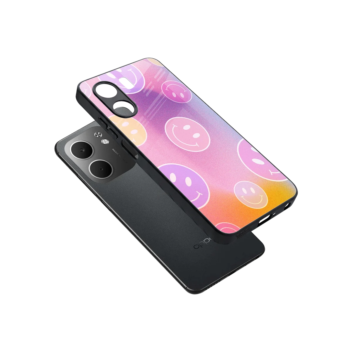 Joyride sleek oppo a5x 5g cover with tempered glass back and TPU edges