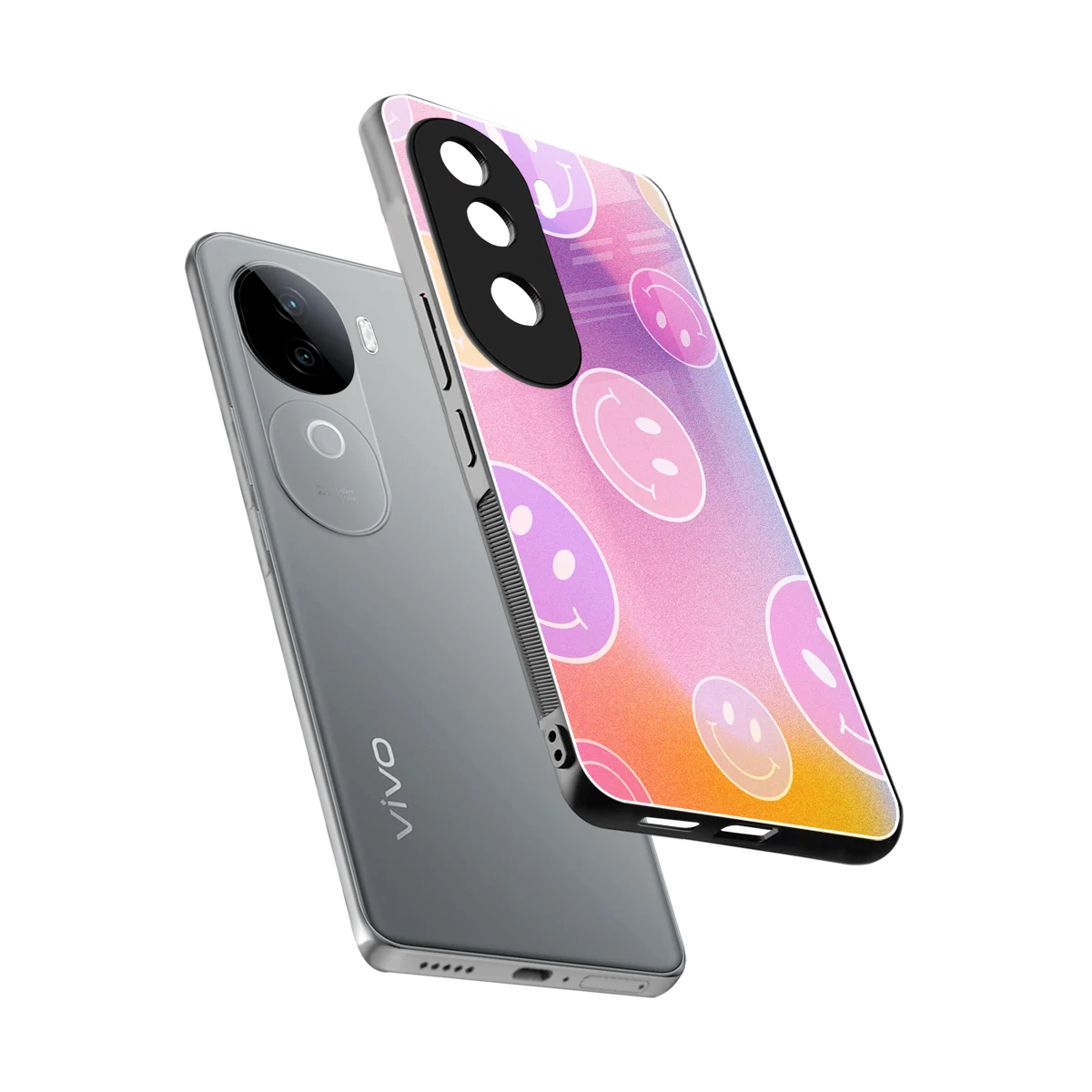 Joyride sleek vivo v40e cover with tempered glass back and TPU edges