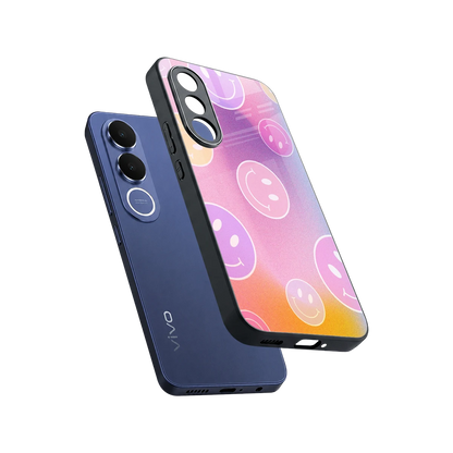 Joyride sleek vivo v70 fe cover with tempered glass back and TPU edges