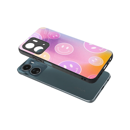 Joyride sleek vivo y16 cover with tempered glass back and TPU edges