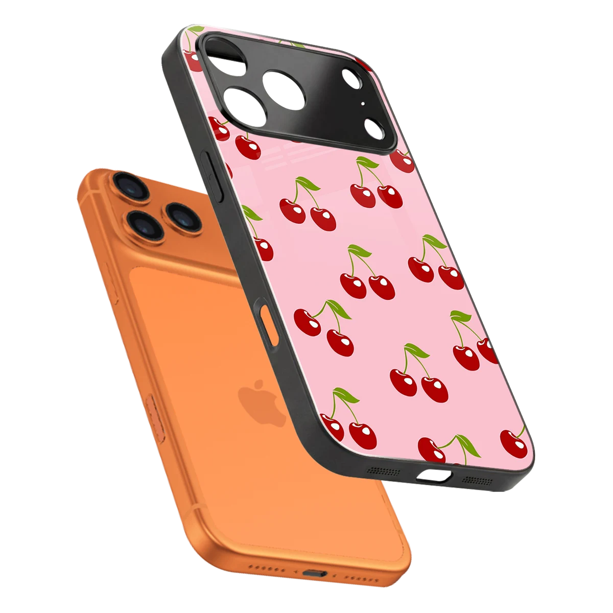 Juicy Pop sleek iphone 17 pro max cover with tempered glass back and TPU edges