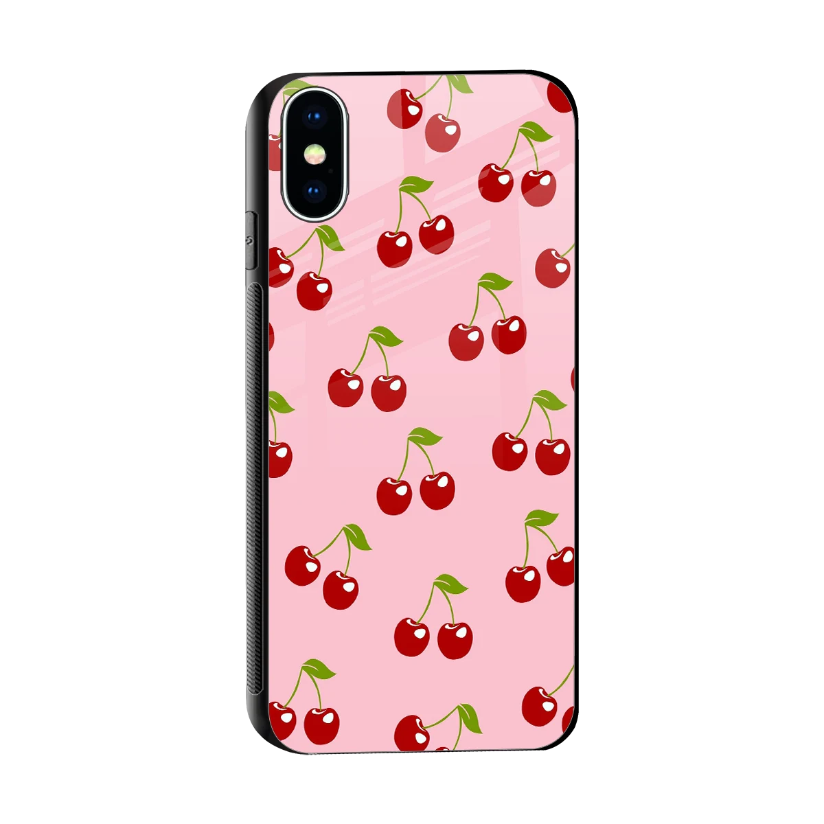 Juicy Pop sleek iphone xs cover with tempered glass back and TPU edges