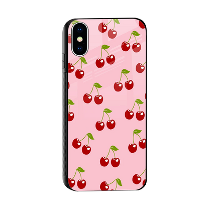 Juicy Pop sleek iphone xs cover with tempered glass back and TPU edges