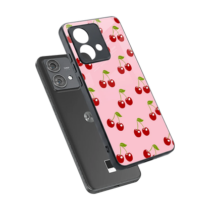 Juicy Pop sleek motorola edge 40 neo 5g cover with tempered glass back and TPU edges