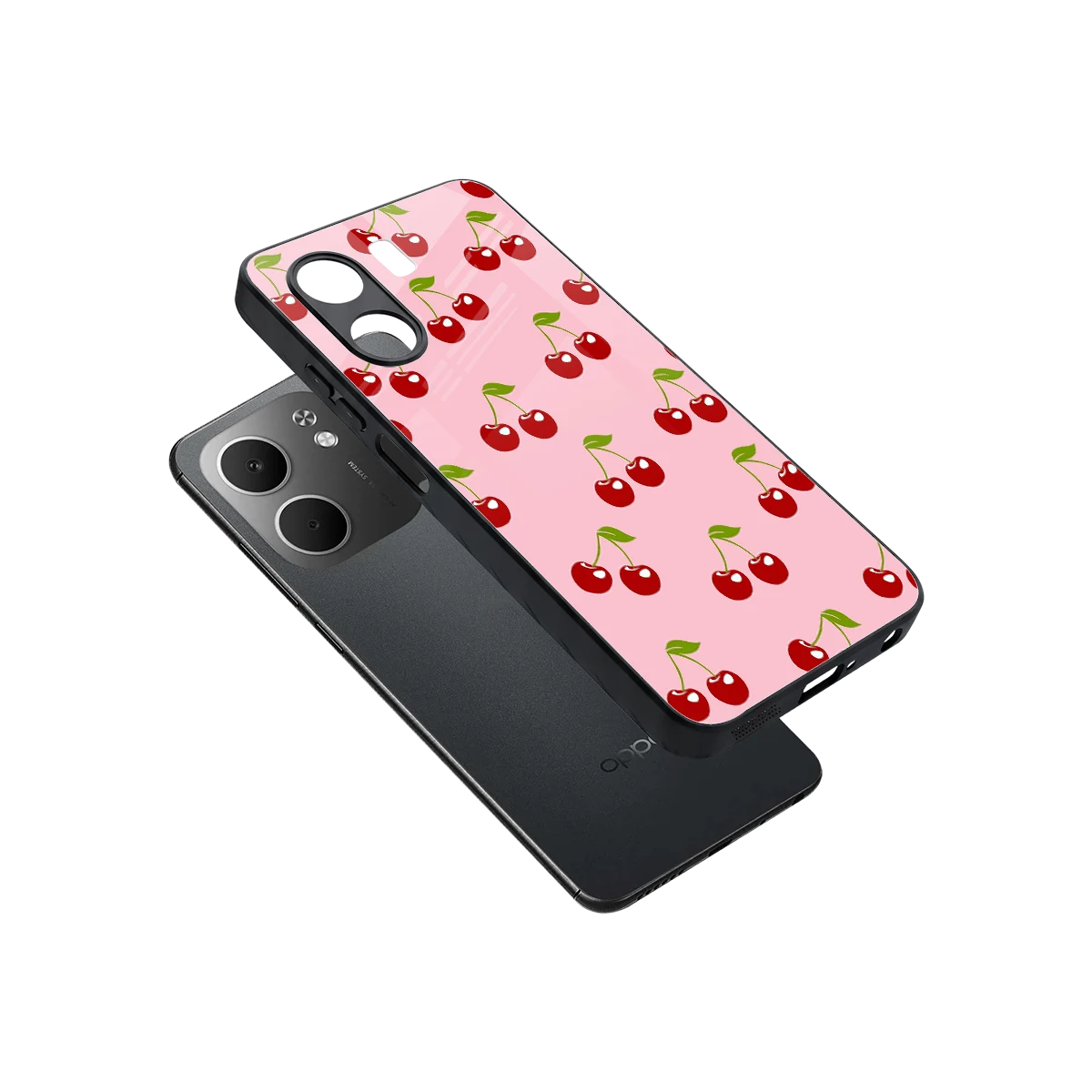 Juicy Pop sleek oppo a5x 5g cover with tempered glass back and TPU edges