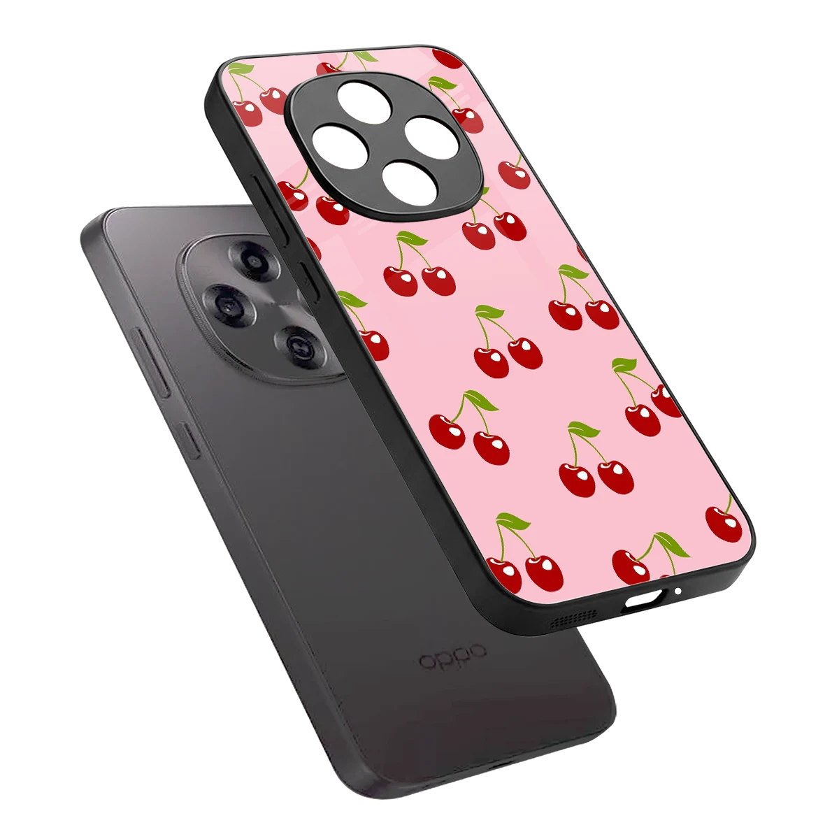 Juicy Pop sleek oppo f31 pro 5g cover with tempered glass back and TPU edges
