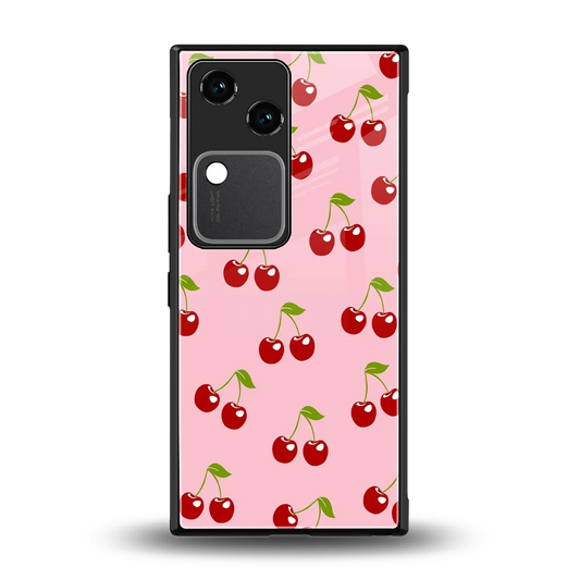 Juicy Pop back phone cover | glass case for vivo v30
