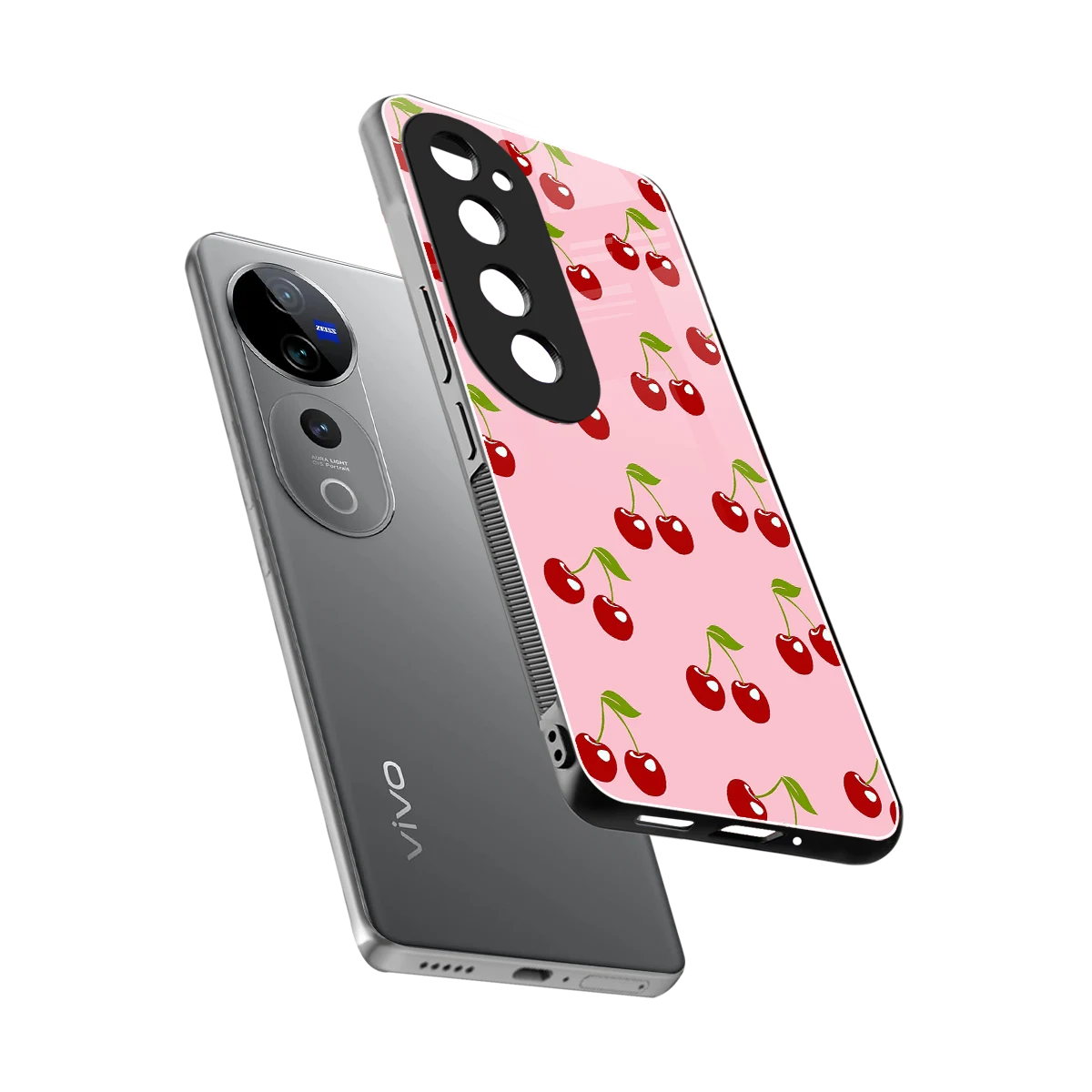 Juicy Pop sleek vivo v40 pro cover with tempered glass back and TPU edges