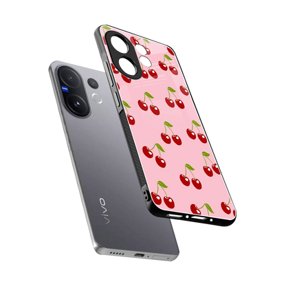 Juicy Pop sleek vivo v60 cover with tempered glass back and TPU edges