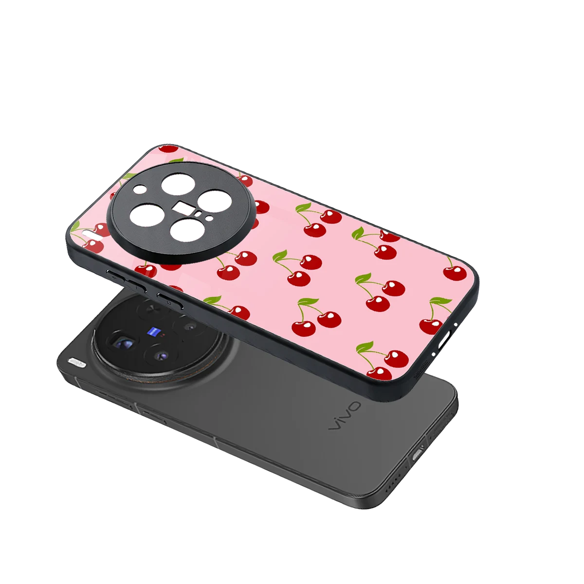 Juicy Pop sleek vivo x300 pro cover with tempered glass back and TPU edges
