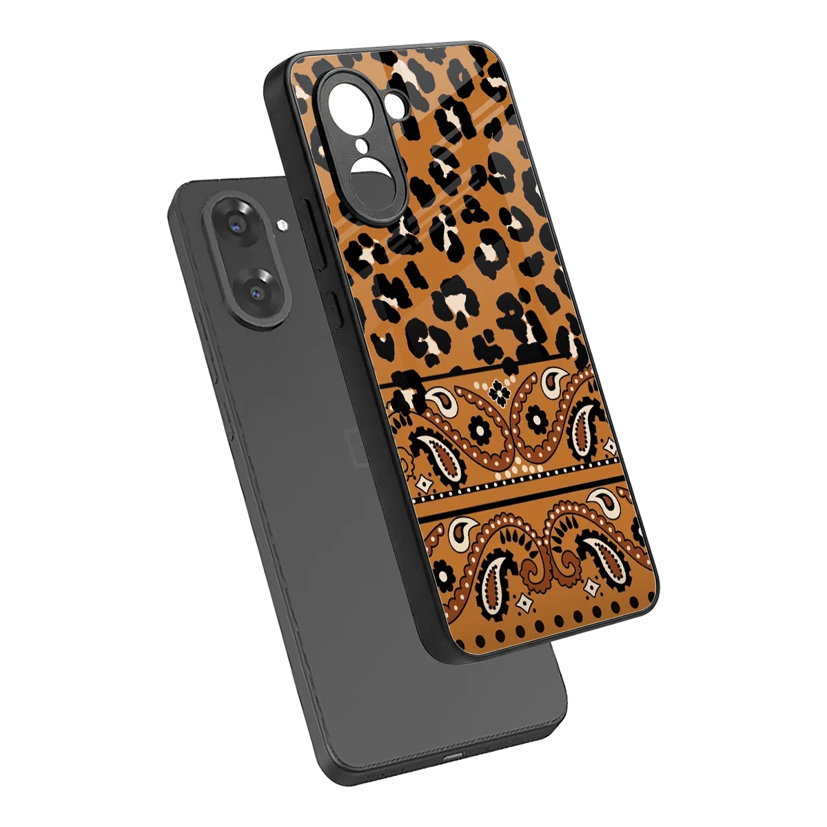 Jungle Bloom sleek oneplus nord ce5 5g cover with tempered glass back and TPU edges