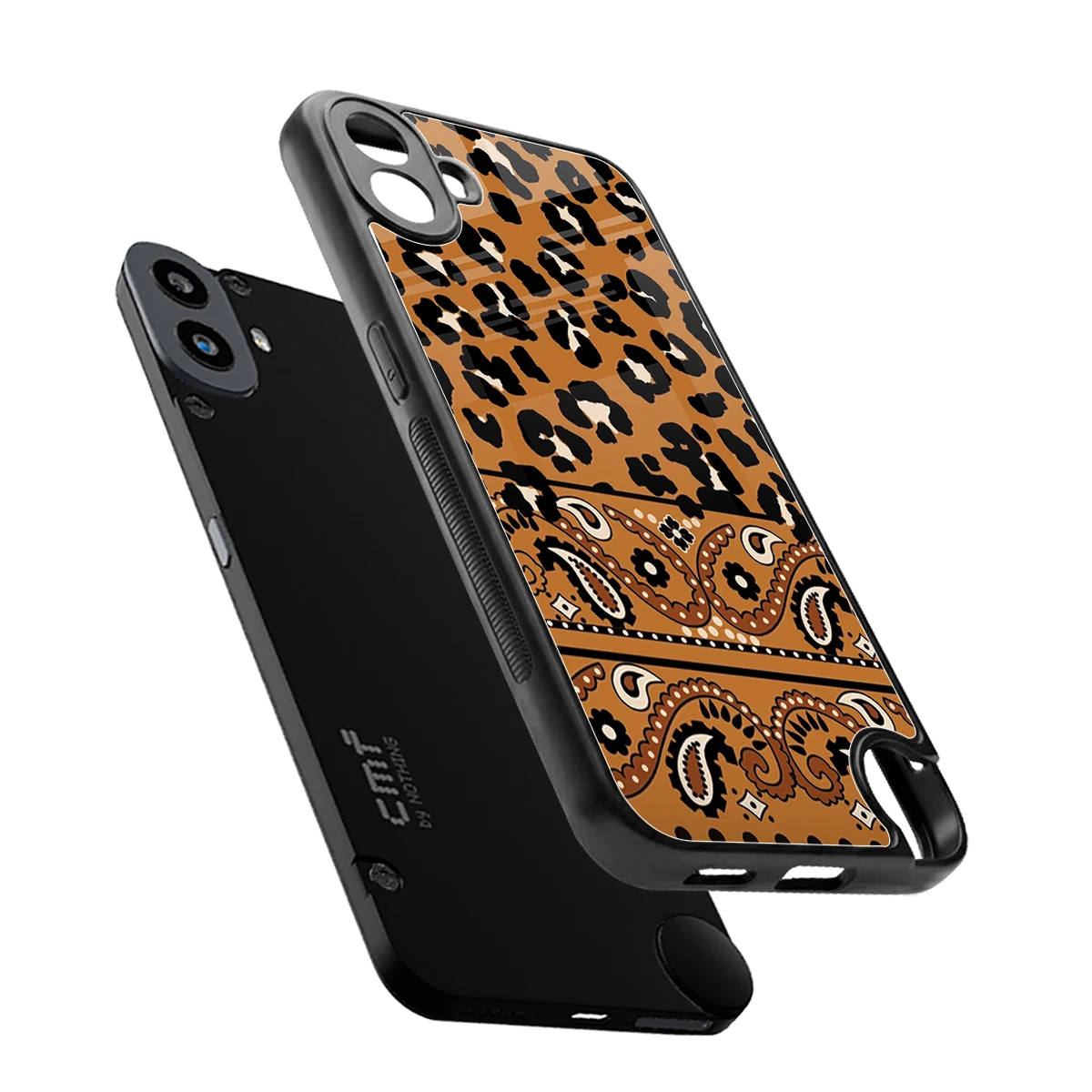 Jungle Bloom sleek cmf nothing phone 1 cover with tempered glass back and TPU edges