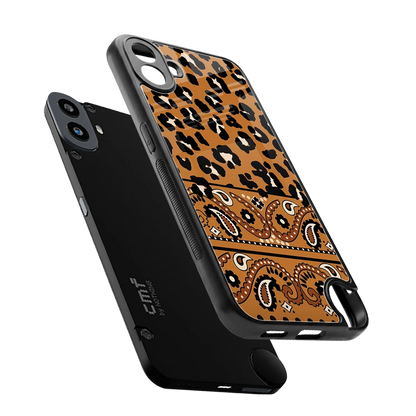 Jungle Bloom sleek cmf nothing phone 1 cover with tempered glass back and TPU edges