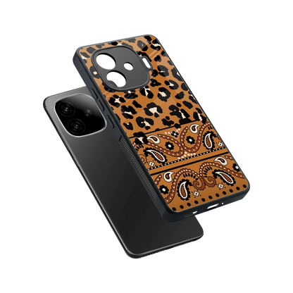 Jungle Bloom sleek iqoo neo 10r 5g cover with tempered glass back and TPU edges