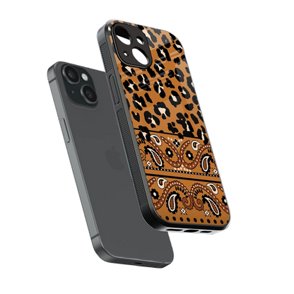 Jungle Bloom sleek iphone 13 cover with tempered glass back and TPU edges