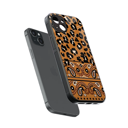 Jungle Bloom sleek iphone 14 plus cover with tempered glass back and TPU edges