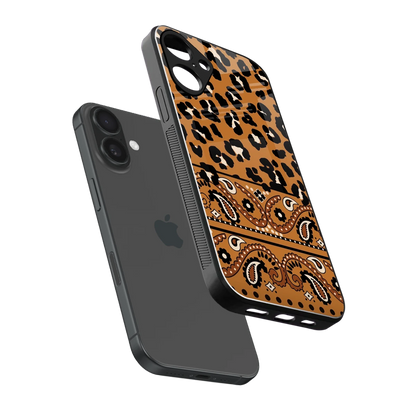 Jungle Bloom sleek iphone 16 plus cover with tempered glass back and TPU edges