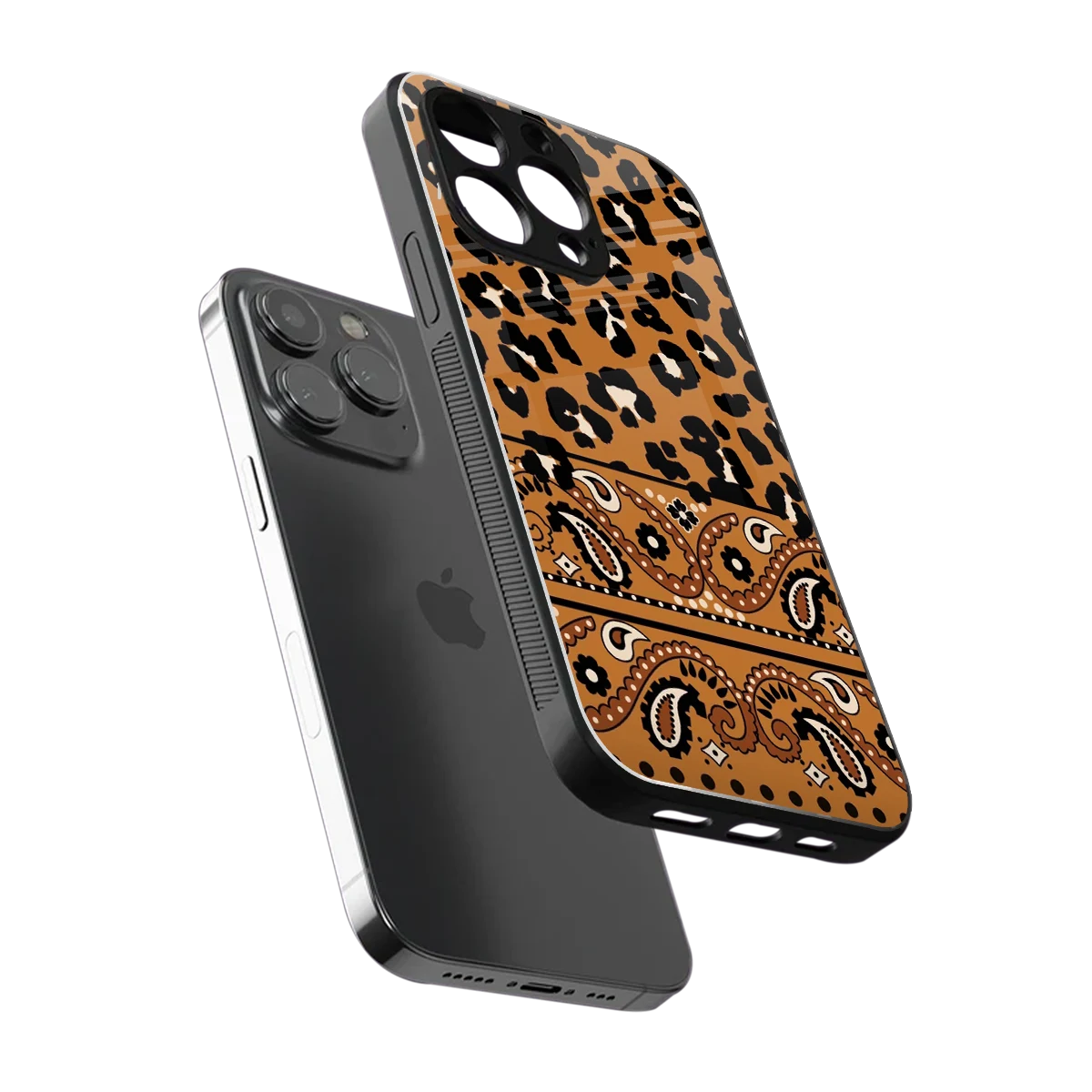 Jungle Bloom sleek iphone 16 pro max cover with tempered glass back and TPU edges