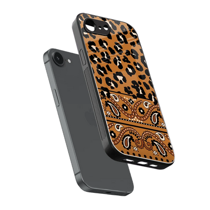 Jungle Bloom sleek iphone 16e cover with tempered glass back and TPU edges