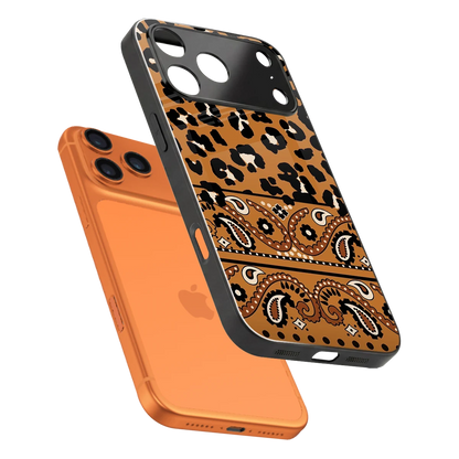 Jungle Bloom sleek iphone 17 pro cover with tempered glass back and TPU edges