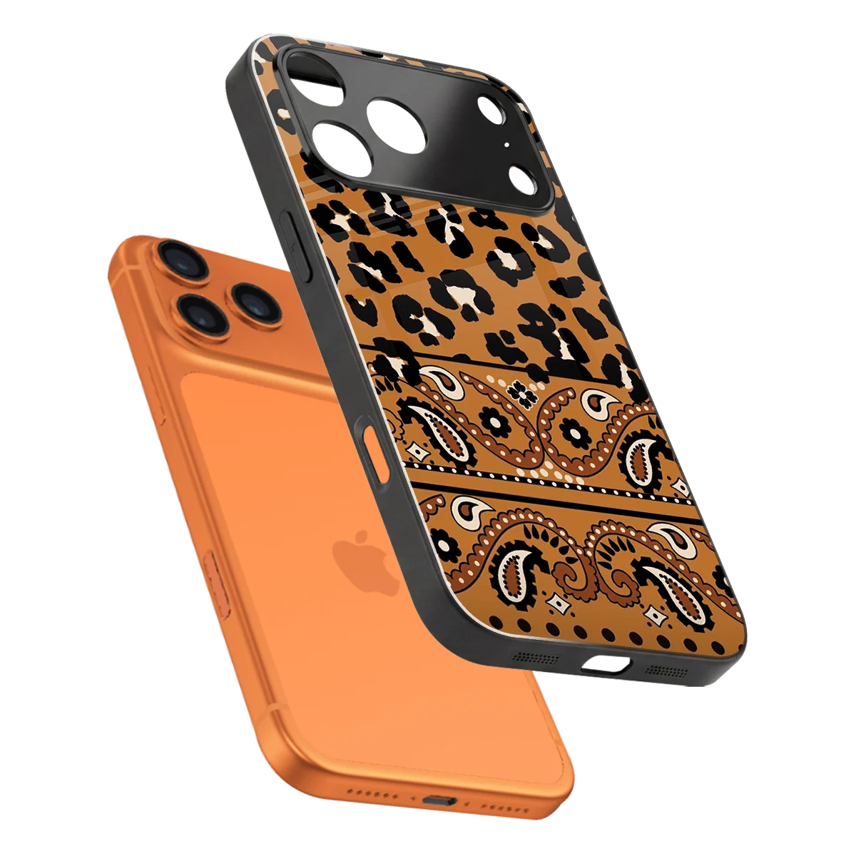 Jungle Bloom sleek iphone 17 pro max cover with tempered glass back and TPU edges