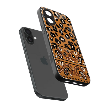 Jungle Bloom sleek iphone 17 cover with tempered glass back and TPU edges