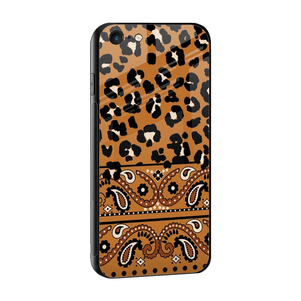 Jungle Bloom sleek iphone 6 cover with tempered glass back and TPU edges