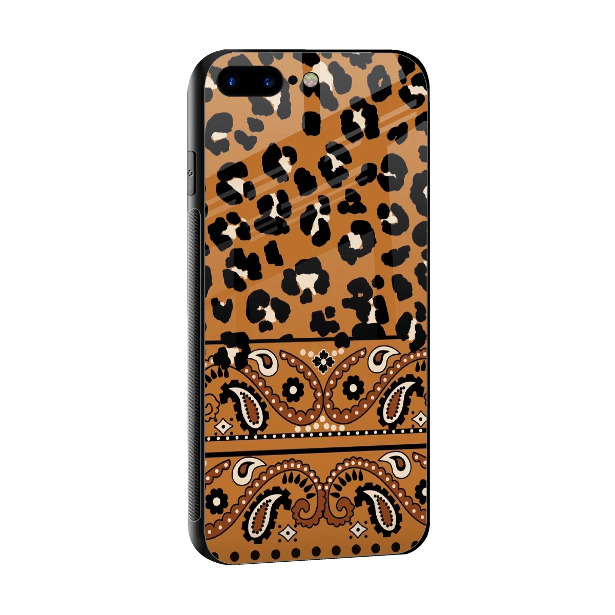 Jungle Bloom sleek iphone 8 plus cover with tempered glass back and TPU edges