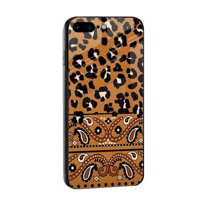 Jungle Bloom sleek iphone 8 plus cover with tempered glass back and TPU edges