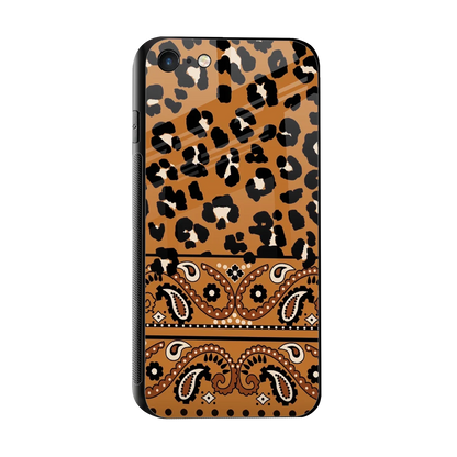 Jungle Bloom sleek iphone 7 cover with tempered glass back and TPU edges